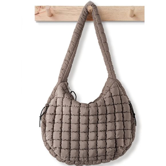 Puffer Tote Bag Large Quilted Tote Bag Quilted Carryall Bag Soft UwU - Picture 1 of 7